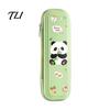 Organized School Stationery Holder Kids Pencil Case with Multi Compartment, Astronaut/Rabbit/Panda/Cat Cartoon Wear Resistant Fabric Box Pattern