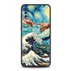 Золотой чехол Great Wave Kanagawa Surf для телефона Samsung A12 A32 A50 A70 A20E A20S A10 A10S A22 A30 A40 A42 A52 5G A02S A04s