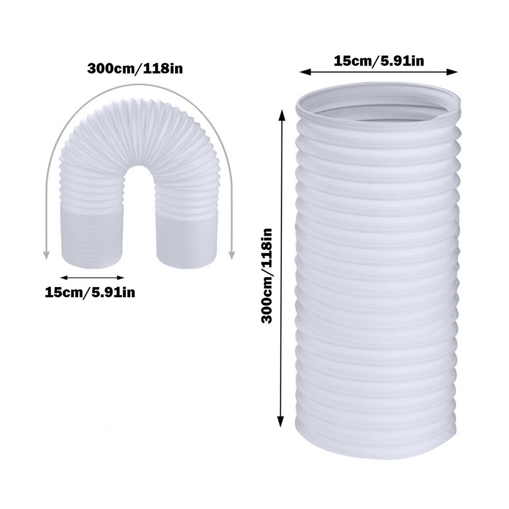 Портативный шланг для кондиционера диаметром 150/130 мм, резьба против часовой стрелки, длина до 300 мм, шланг для кондиционера для палатки, автодома, окна, улицы