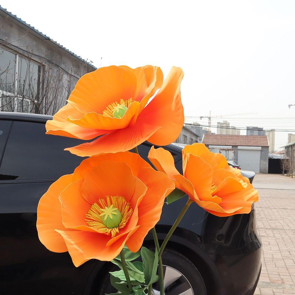 Реквизит для фотографий, имитирующий гигантский цветок, уличный полиэтилен, искусственная голова цветка, новый большой искусственный цветок