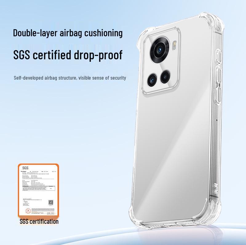 OnePlus ACE Racing Edition Transparent TPU Case with Airbag Corner Protection