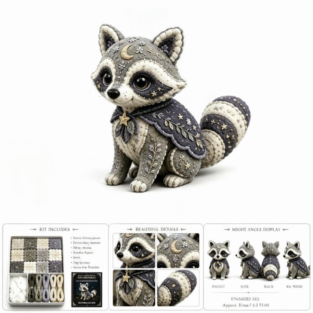 Floral Fabrics DIY Sewing Kit Creative Design Animal Toy Craft Fabric Sewing Kit  For Craft Lover