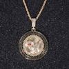 European American Hip Hop Men Full Diamond Rooster Pendant Alloy Enamel Rotatable Niche Rap Fashion Jewelry