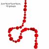 Multicolor Flocking Ball String Mixed Size Christmas Ball String Hanging Decoration  Party Supplies