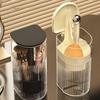 Dustproof Automatic Lifting Makeup Brush Holder with Lid Transparent Makeup Brush Storage Tube Large Capacity Multi-grid