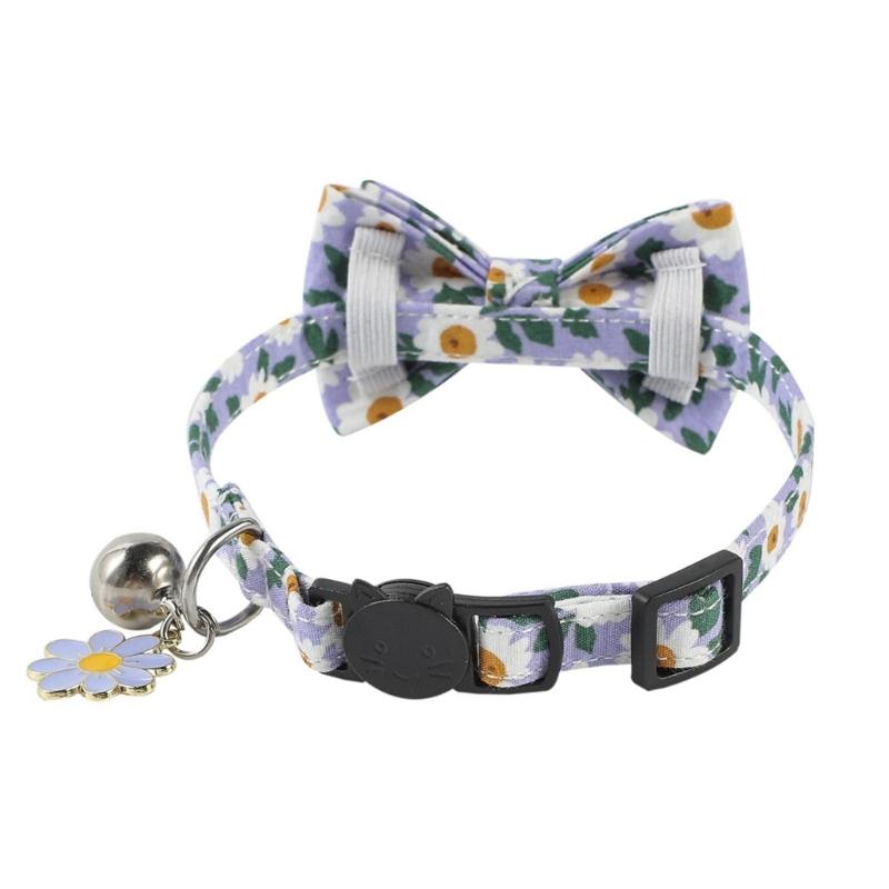 Breakaway Collar Flower Printed Collar for Cat Spring Outdoor Photography