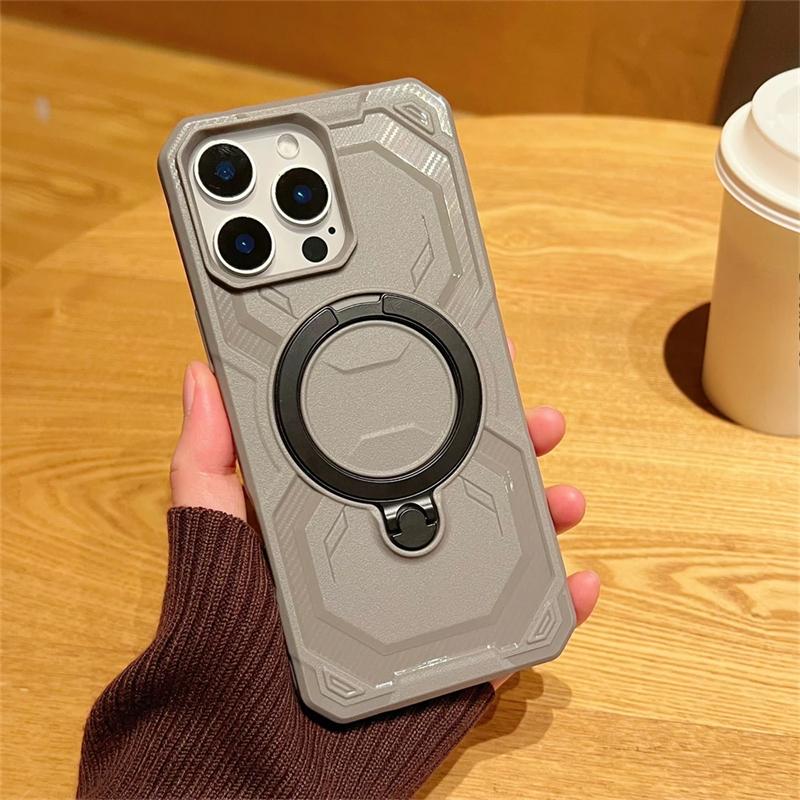 Для Magsafe Magnetic Armor Case для iPhone 16 Pro Max 15 14 Plus 13 12 11 SE 2020 2022 XR XS Max 7 8 Plus Ring Holder Back Cover