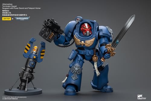 JoyToy Warhammer 40k: Ультрамариновый Сержант Терминатор с Силовым Мечом и Телепортацией Домой 1:Фигурка в масштабе 18