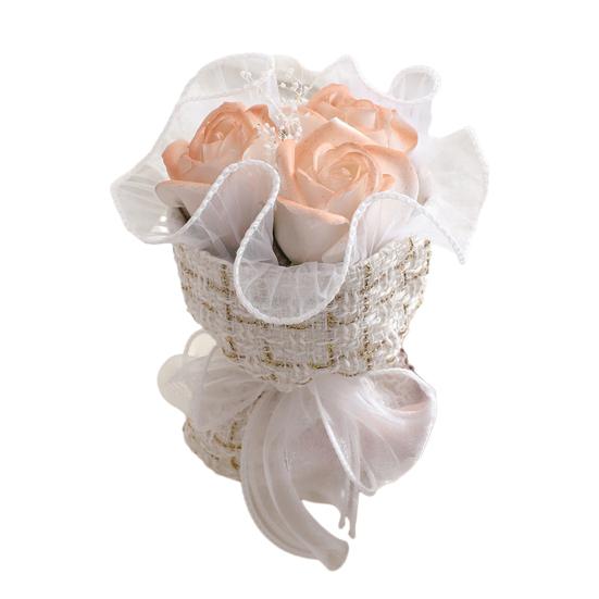 Мини-букет искусственных роз Ручная работа Декорация из искусственных цветов Романтический Подарок на День святого Валентина, День рождения для Мамы, Жены, Девушки