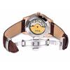 Gosasa Men's Brown Genuine Leather Tourbillon Automatic Watch, Brown, Mechanical, Automatic Watch.