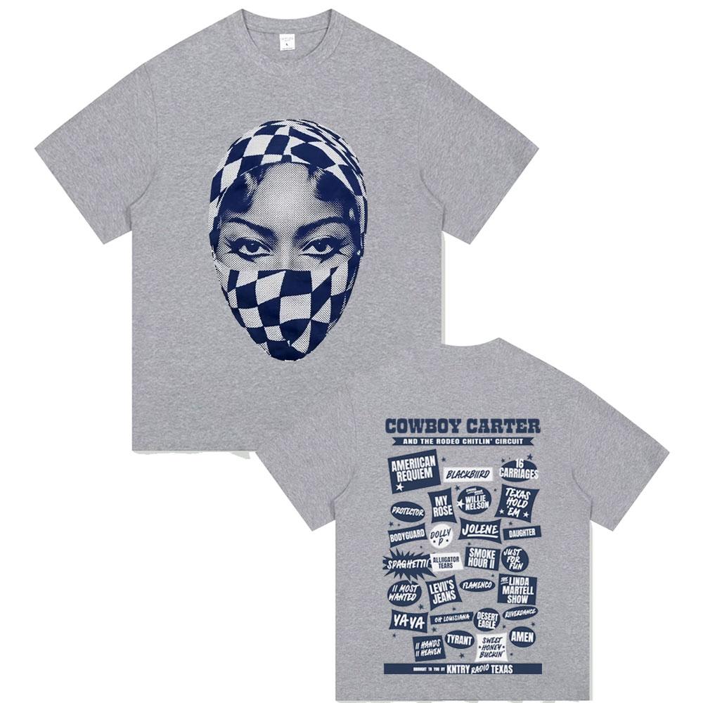 Beyonce Cowboy Carter and The Rodeo Chitlin Circuit Tshirt Male Fashion Casual Oversized T Shirts Unisex Women Vintage Streetwear