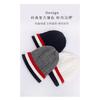 Winter hat, men's knitted hat, color-blocked design, fleece-lined and thickened for warmth, women's coral fleece-lined hat, men's hat