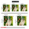 2pcs,2D Plane Printing Curtains Digital Printed Longhair Cat by Tree Durable Polyester (without Rod) Art Deco Festive Use for