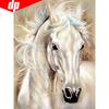5D DIY Diamond Painting Full Round Diamond Embroidery Mosaic Animal Horse Picture