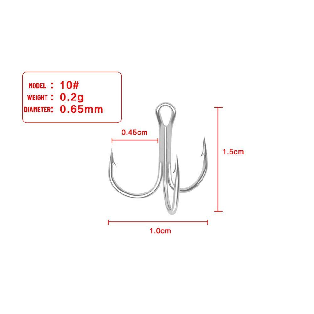 50 шт./набор Спортивные крючки с бородкой Заточенные тройные Джиговые Крючки из высокоуглеродистой стали Рыболовные снасти