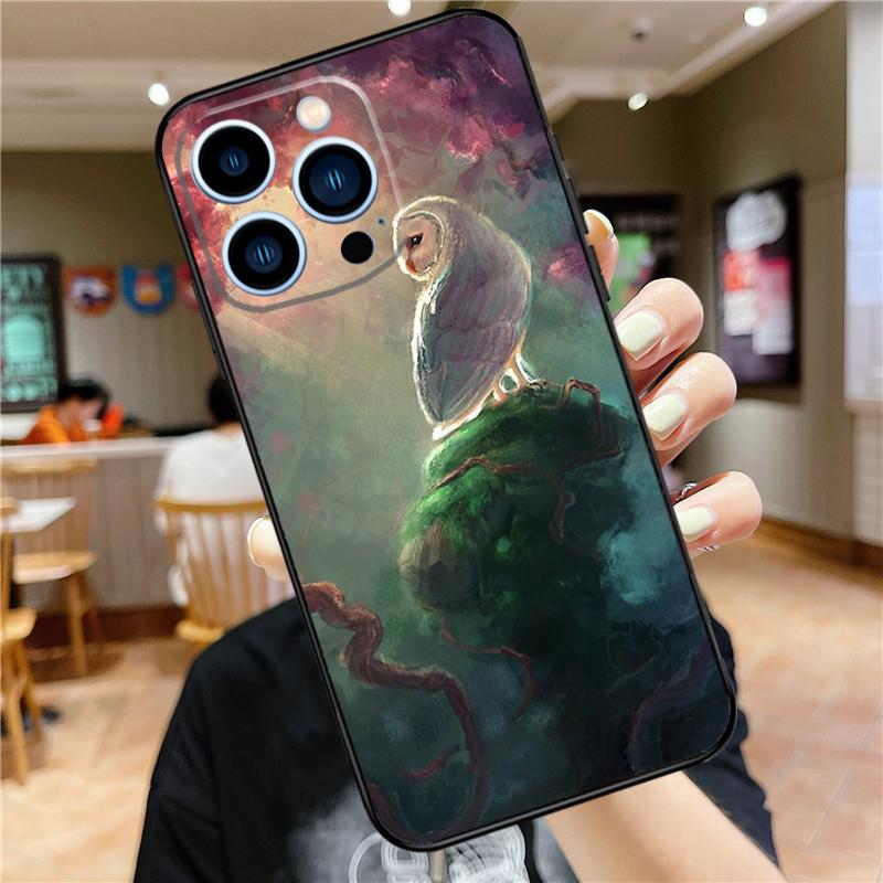 Акварельная сова Животное Мягкий чехол Для iPhone 16 15 Pro Max 14 Plus 13 12 Mini 11 XS Max X XR 7 8 Задняя крышка