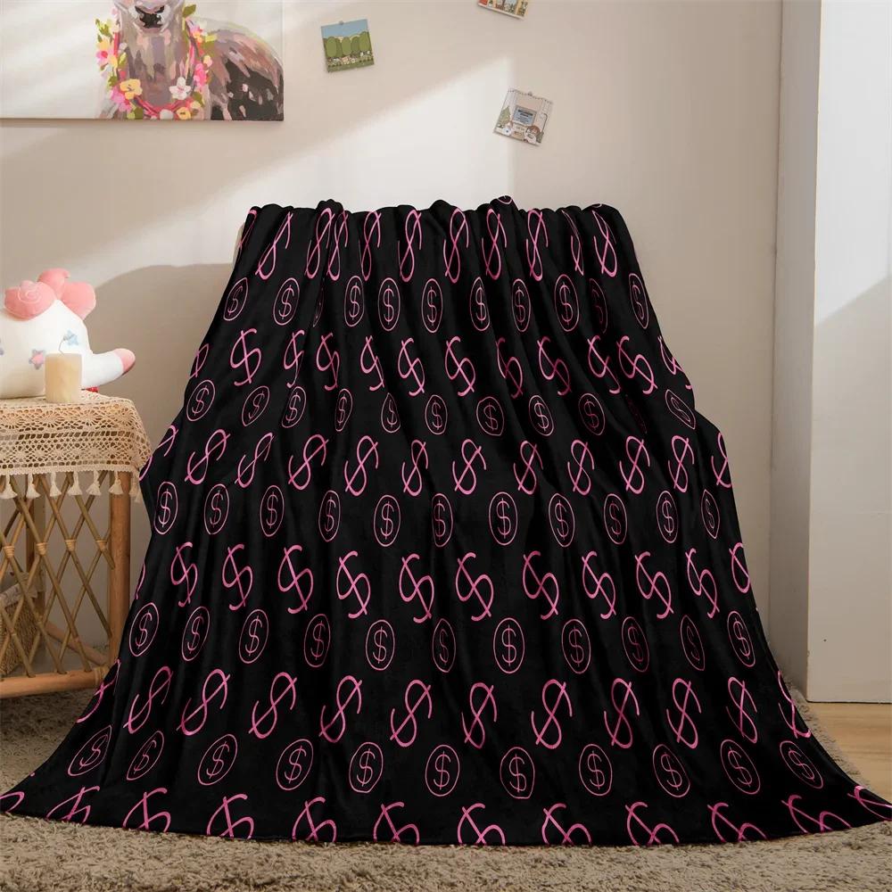 100 Dollar Bill Money Throw Blanket for Couch Sofa Bed Plush Throw Fleece Blanket Soft Cozy Bedding for Kids Adults Room Bedroom