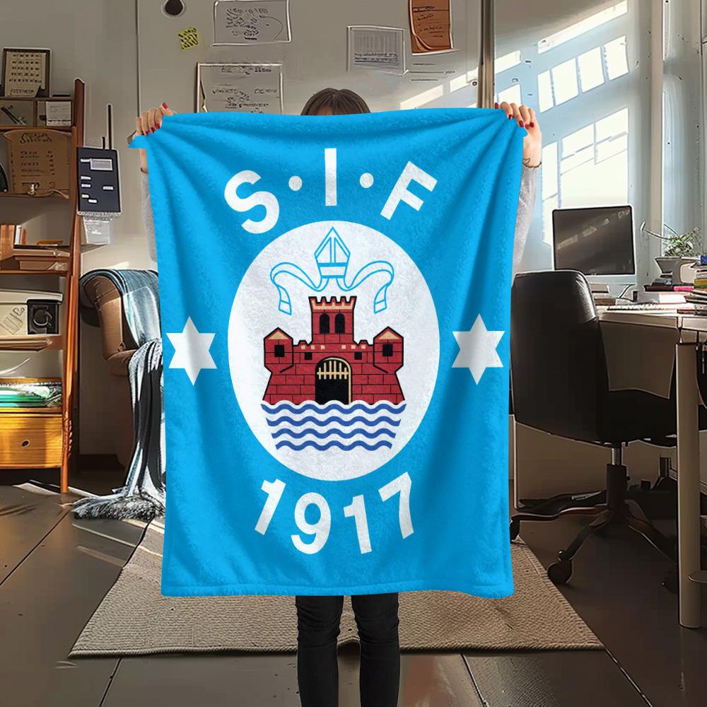 Silkeborg Sports Association Print Flannel Blanket, High quality Comfortable for All Seasons, Home Decor, Warmth and Comfort