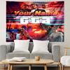 Personalized Name GTA Tapestry, Wall Hanging Tapestry, Pattern Tapestry for Dorm Bedroom Living Room Wall Art Photography Backdrop