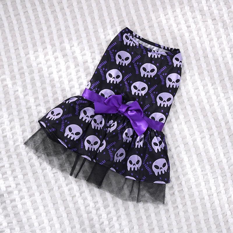 Halloween Dog Dress Pumpkin Party Autumn Fashion Soft Breathable Cute Teddy Pomeranian Small Medium Dogs Cat Pet Clothes Hot New