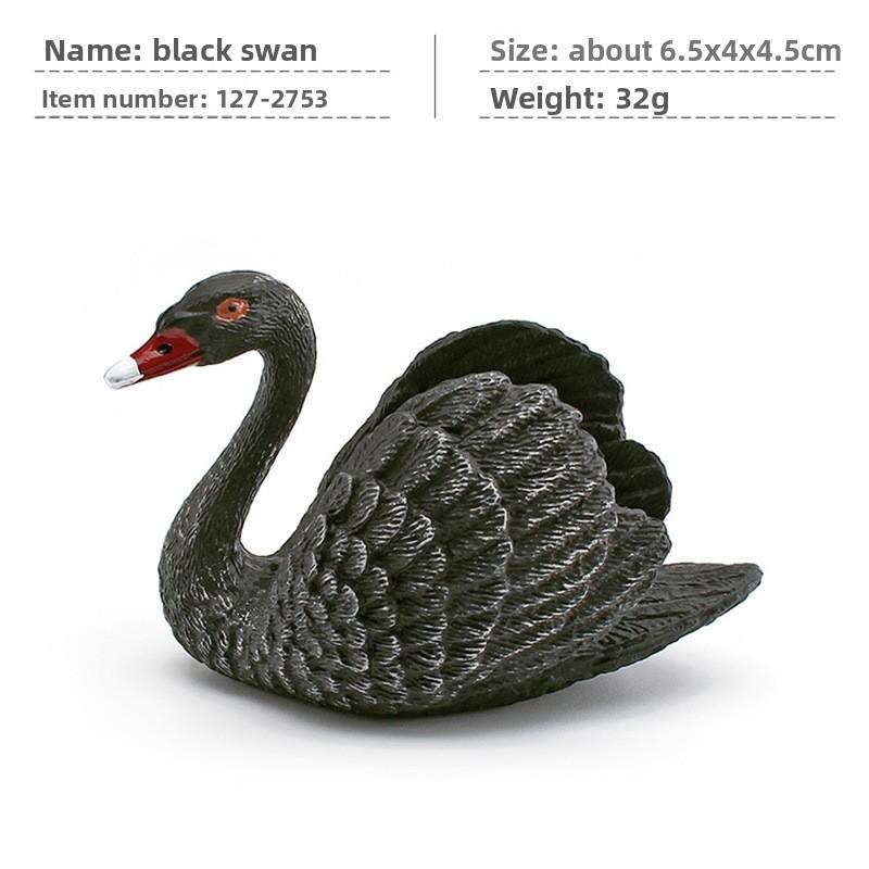 Realistic Figures Animal Model With Ducks Rooster Swans For Decorative Display