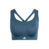 Adidas TLRD Бюстгальтер с высокой поддержкой и логотипом в три полоски, быстросохнущий, для фитнеса высокой интенсивности, спортивный, женское нижнее белье, темно-синий IL2891