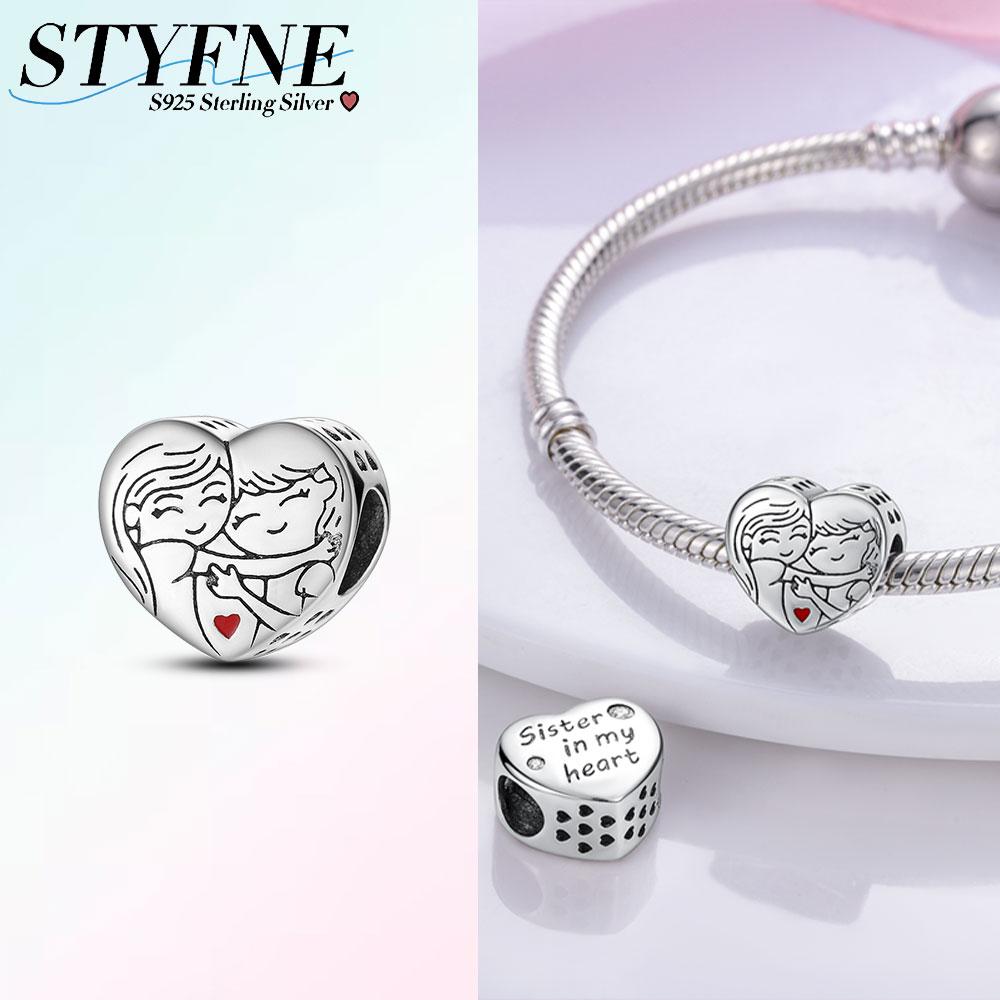 Dangle Charms Original White Heart Beads Copper Fit Bracelet Jewelry Diy For Woman Pendants Charms Fine Gift