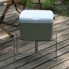 Aluminum Alloy Box Stand Stainless Steel Outdoor Organizer Box Holder Ice Box Foldable Support Shelf for Outdoor Picnic Fishing