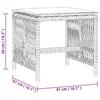 Garden Stool with Cushions 4 pcs Black 41x41x36 cm Poly Rattan