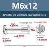 Yigu 304 Stainless Steel Pan Head Captive Screw M3/M4/M5/M6