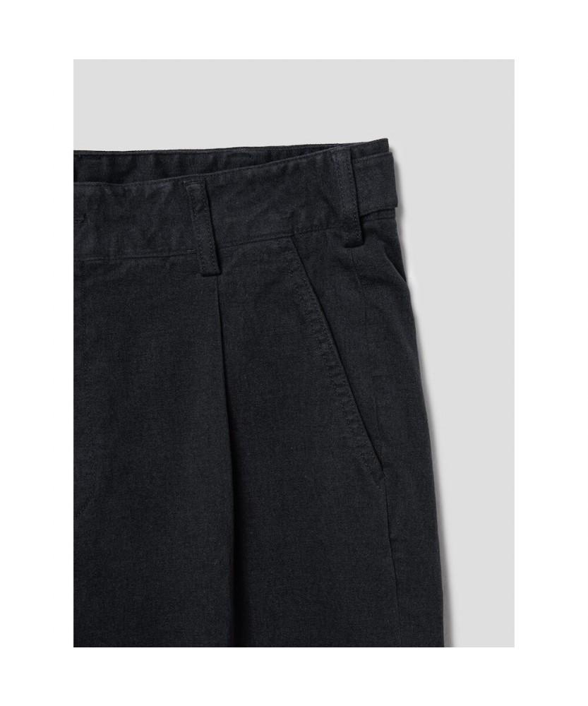 SHIFT.G Semi Wide Brushed Cotton Pants Ash