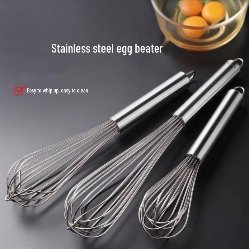 Stainless Steel Manual Egg Whisk for Baking