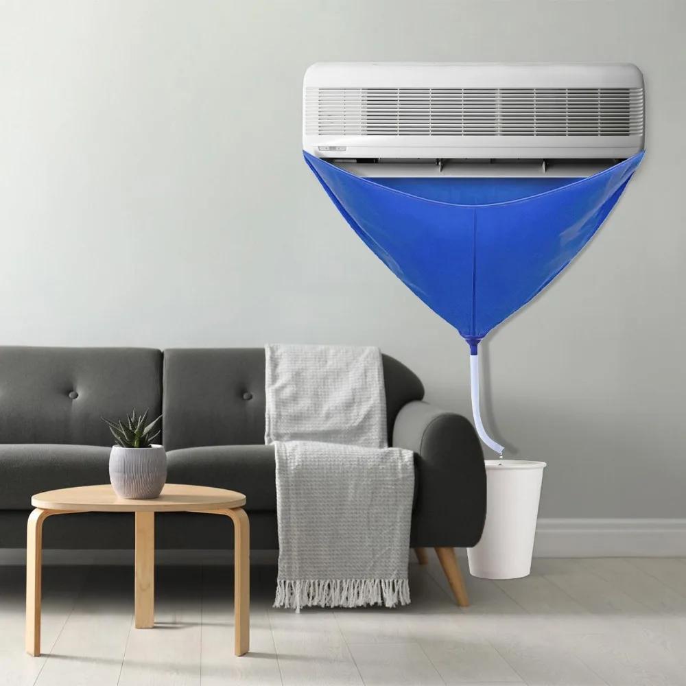 5 шт. Набор для чистки кондиционера, водонепроницаемый раздельный мешок, многоразовый чехол для мытья пыли, бытовые настенные чистящие средства