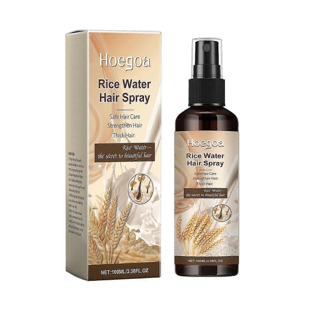 Rice Water for Hair Growth, Rice Water Spray with Rosemary & Vitamin E, Nourishing Rice Water Hair Spray Strengthen & Thick Hair, Reduce Breakage