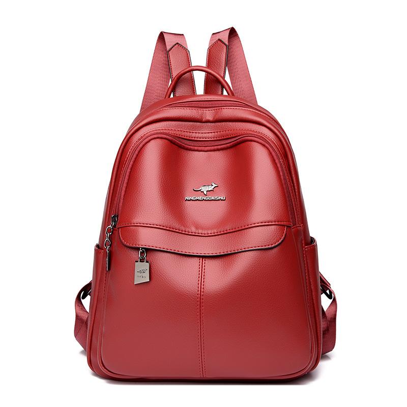 Рюкзак женский повседневный большой емкости мягкая кожаная студенческая сумка рюкзак для путешествий на открытом воздухе женская сумка