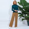 Spring Summer Solid Colour High Waist Single Breasted Straight Casual Women's Pants Wide Leg Pant