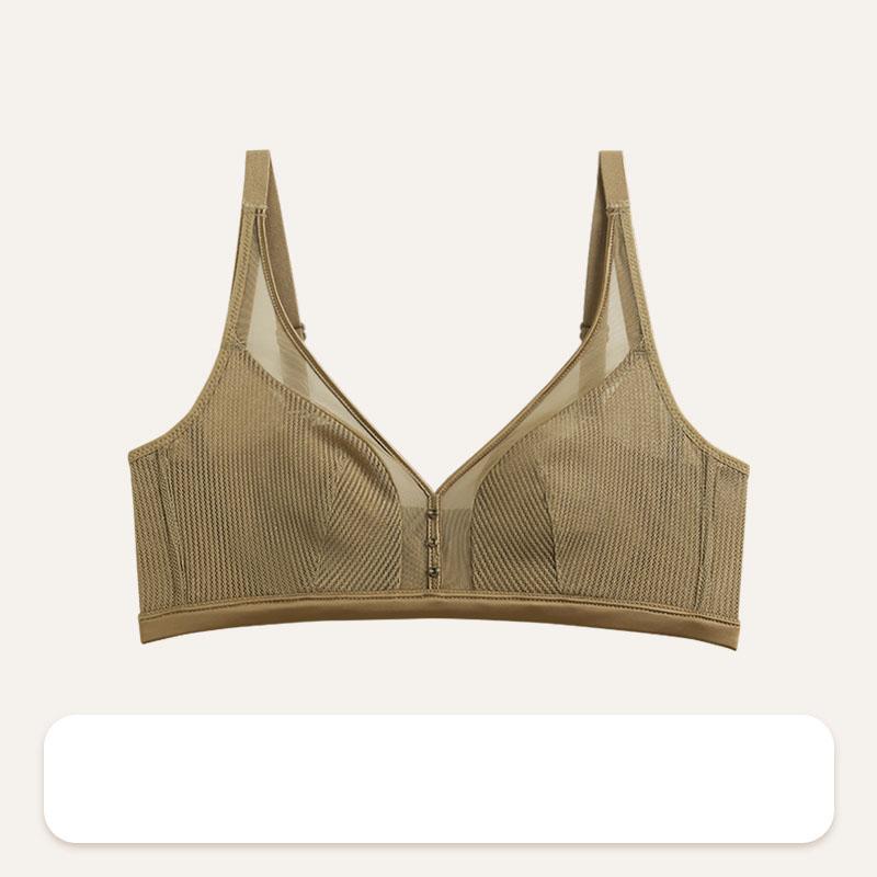 Сексуальный сетчатый бюстгальтер на косточках с чашечками в виде заячьих ушек, нижнее белье для женщин, тонкий дизайн против провисания, большая грудь и маленькое нижнее белье