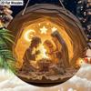 Holy Night Nativity Scene Pendant, Decoration of Home Walls or Doors, 2d Flat Wooden, Christmas Decoration, Gifts for Friends and Family