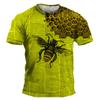 Retro Y2K Retro Men's 3D Summer T-shirt with Casual Sports Bee Print Oversized Unisex