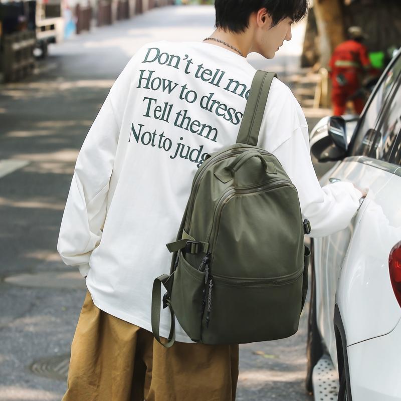Женский однотонный рюкзак, мужская сумка для компьютера большой емкости, легкий рюкзак, школьная сумка для школьников