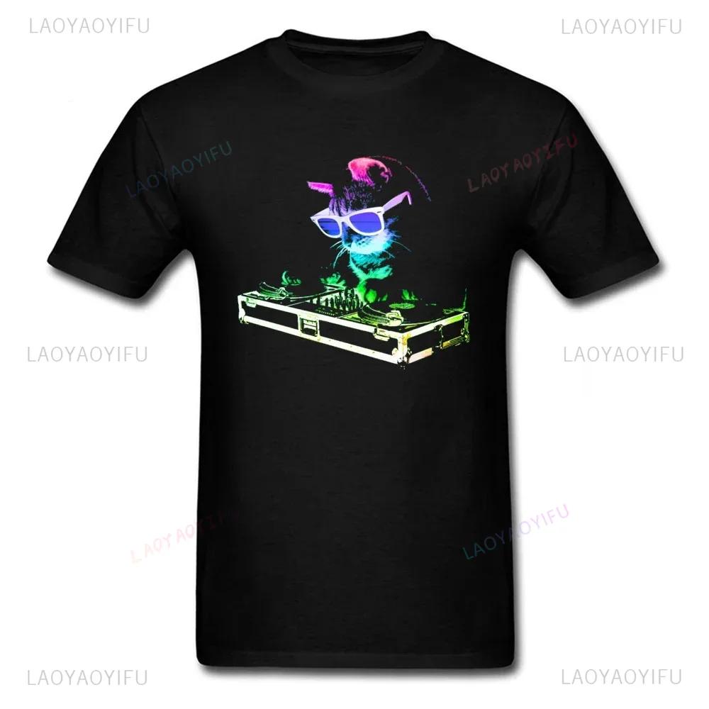 Retro Dj Headphones T Shirt Graphic Streetwear Short Sleeve O-Neck Harajuku Music Techno T-shir