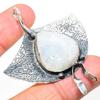 Natural Rainbow Moonstone Gemstone 925 Sterling Silver Pendant 2.44" Y8k43