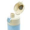 Sanrio Children's Water Bottle, 470ml, One-Touch, Stainless Steel, Cinnamoroll Design, Keeps Drinks Cold, Includes Pouch with Shoulder Strap, and Name