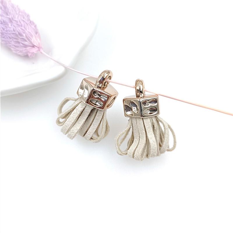 Изготовление подвески ручной работы с кисточками и бахромой 10 шт. Серьги своими руками, ювелирные аксессуары, материалы, сплав 25 мм, корейский бархат