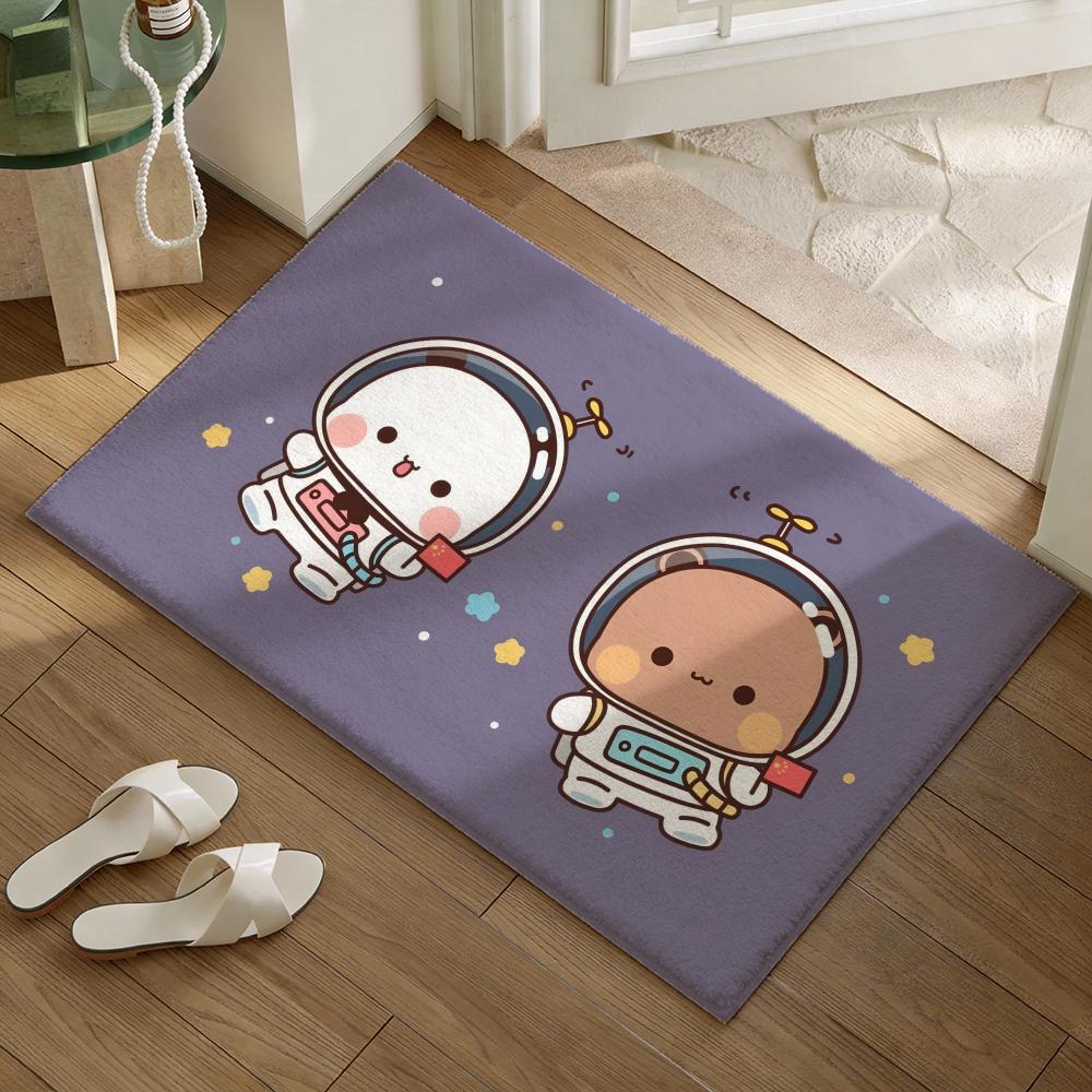 Мультяшный Милый Bubu Dudu Кавайный Коврик для Пола Мягкий Фланелевый Нескользящий Коврик для Двери - Утолщенный Ковер для Гостиной Домашний Декор