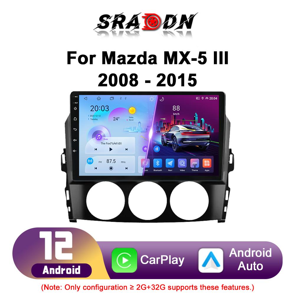Автомагнитола для Mazda MX-5 MX5 2008 - 2015 Android Мультимедиа Видеоплеер Навигация GPS Carplay Сенсорный Экран Авто Стерео Интеллектуальные Системы