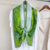 Green Oil Painting 100% Mulberry Silk Silk Long Scarf Spring And Summer Foreign Style Silk Scarf Shawl
