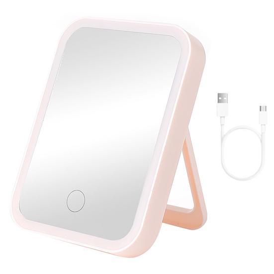 Светодиодное зеркало для макияжа с прозрачной сенсорной подсветкой и микроуправлением USB светодиодное косметическое зеркало для женщин