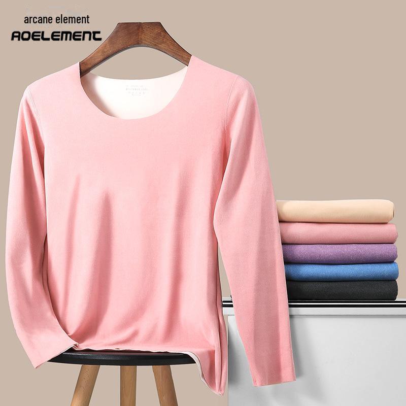 Women's Seamless Thermal Underwear Set - Plus Velvet, Thick Tops & Slim Autumn/Winter Pants