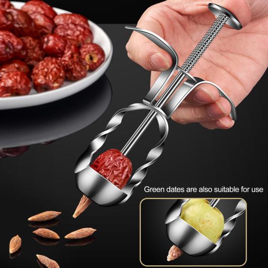 Портативный кухонный инструмент Cherry Pitter из нержавеющей стали, легкий инструмент для удаления оливковых косточек, фруктов, красных дат, Corer